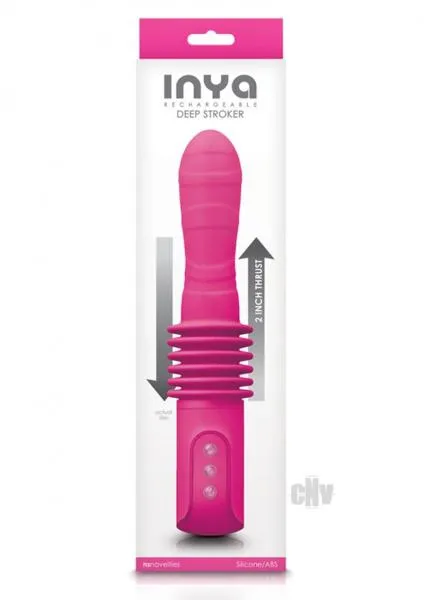 NS Novelties Vibrators Inya Deep Stroker Pink Thrusting Vibrator NS Novelties Vibrators Inya Deep Stroker Pink Thrusting Vibrator