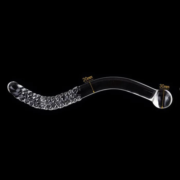 SexyPlay Anal Spirit Snake Double Ended Crystal Glass Anal Plug Thruster Dildo