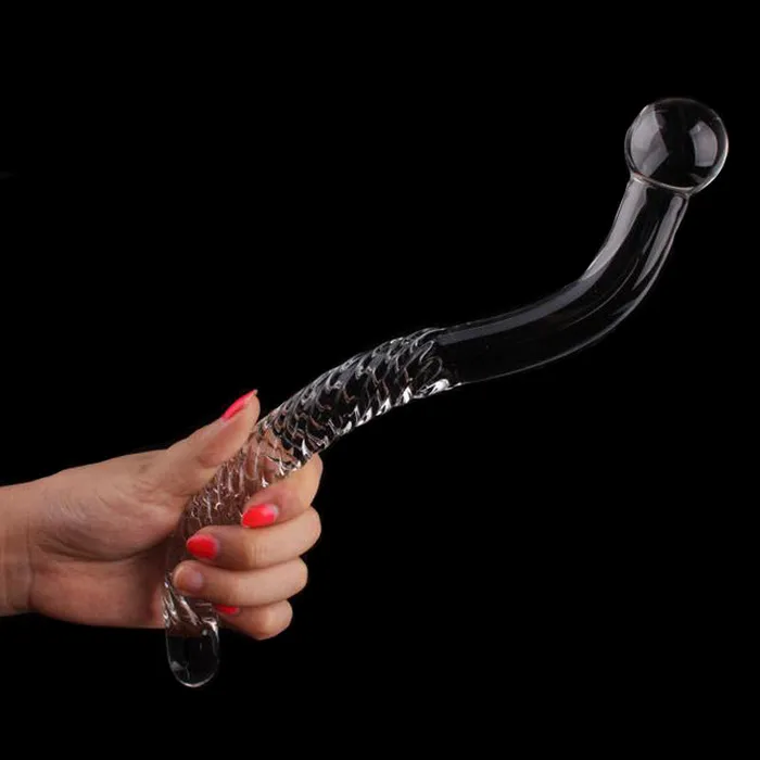 SexyPlay Anal Spirit Snake Double Ended Crystal Glass Anal Plug Thruster Dildo