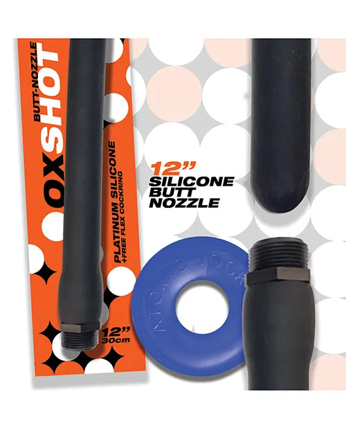 Anal Blue Ox Designs LLCDba Oxballs Oxballs Oxshot Silicone Butt Nozzle Wflex Cockring Blackblue Anal Blue Ox Designs LLCDba Oxballs Oxballs Oxshot Silicone Butt Nozzle Wflex Cockring Blackblue