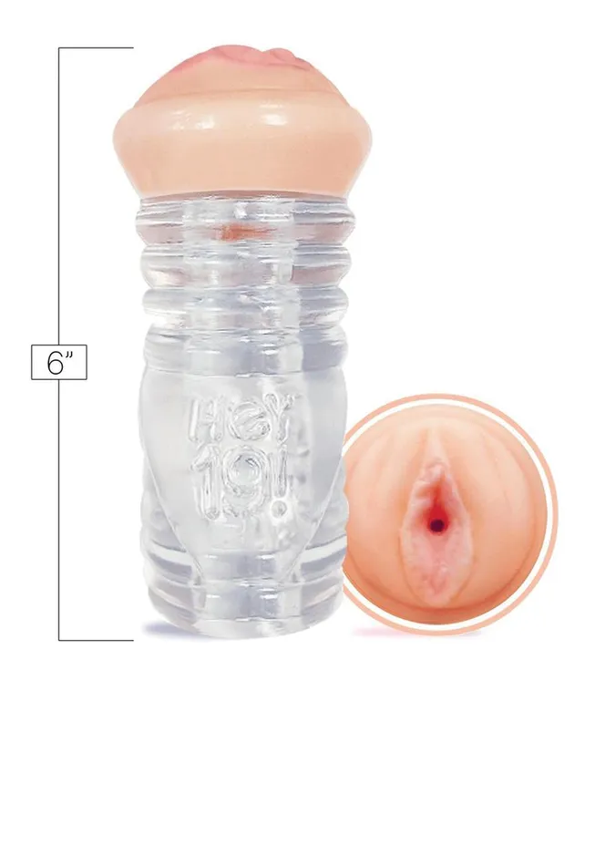 Icon Brands Hey 19 ClearStroke Dual End Pussy Nadia Styles ClearVanilla Icon Brands Dildos