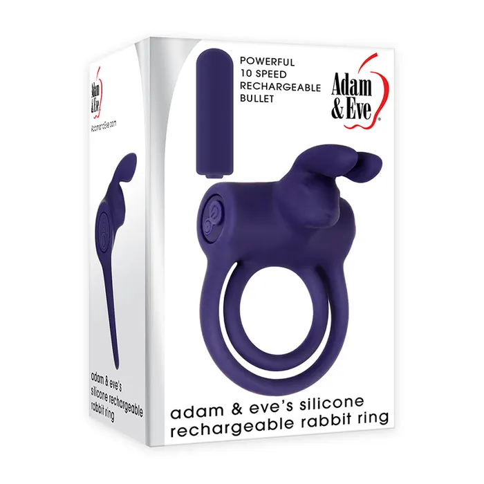 Nalpac Vibrators Adam Eve Rechargeable Silicone Rabbit Cockring Blue C Ring Couples Toy Nalpac Vibrators Adam Eve Rechargeable Silicone Rabbit Cockring Blue C Ring Couples Toy