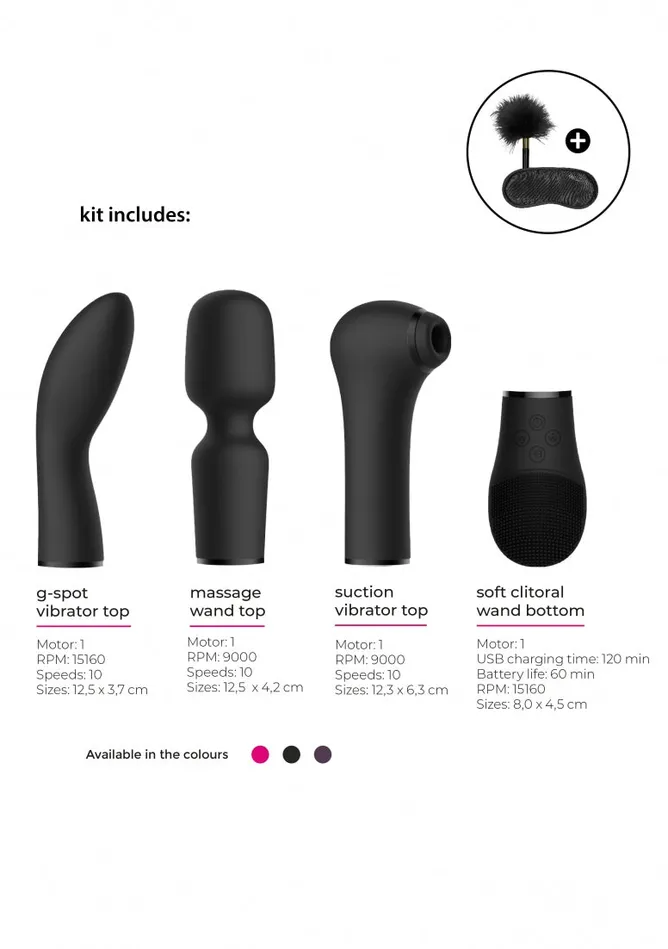 Shots America Anal Pleasure Kit 5 Black