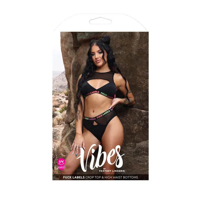 Vibes Fuck Labels Crop Top High Waist Bottoms Vibes Vibrators