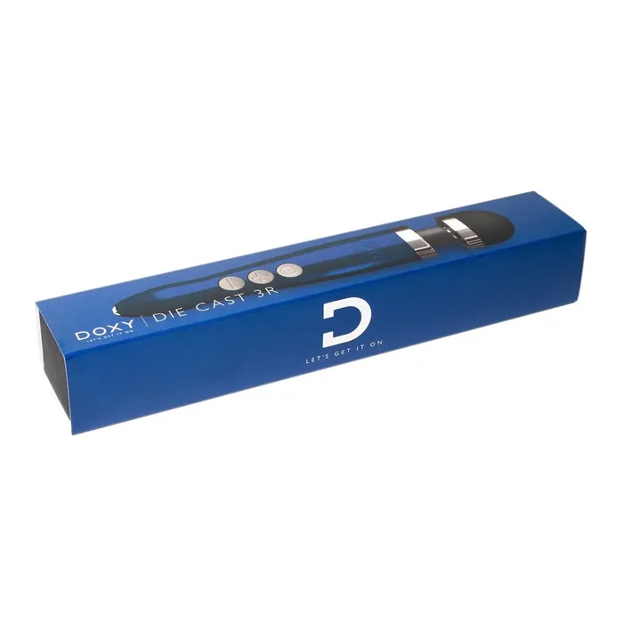 Doxy Die Cast 3 Rechargeable Power Wand Blue Flame Doxy Vibrators